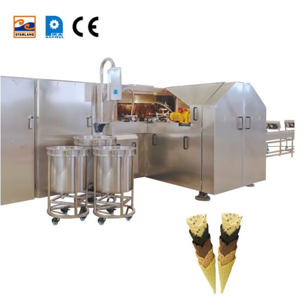 1.1KW 10000pcs / Hour Sugar Cone Production Line Ice Cream Cone Baking Machine