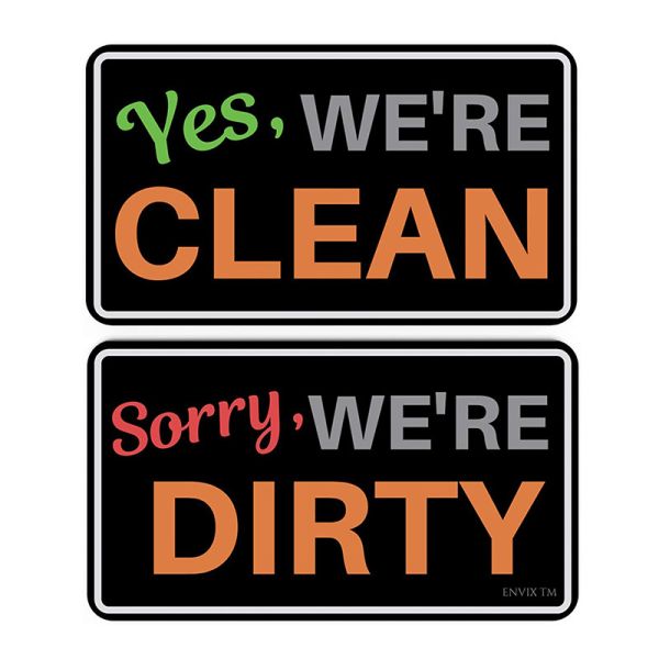 Buy Eco Freiendly Reversible Clean And Dirty Dishwasher Magnet Sign at wholesale prices
