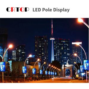 Lighting Pole P4mm Advertising LED Display 1920Hz Refresh Rate