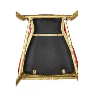 Powder Coating Gold Chiavari Chairs For Weddings Soft Seat Fabric Foam