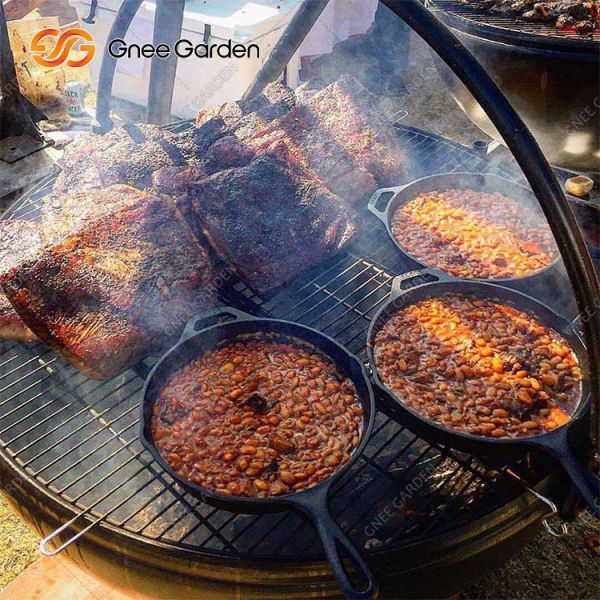 Outdoor Heater Steel Fire Pit Garden Firepit Wood Charcoal Heating Cooking Grills BBQ Support