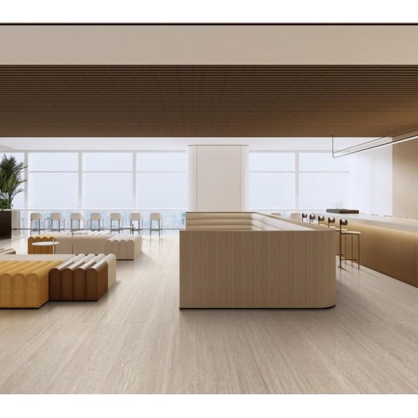 Light Yellow 60x120cm Antibacterial Porcelain Tile for Indoor Floor