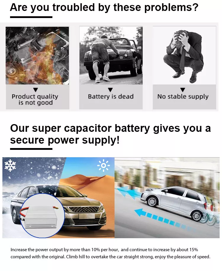 3000F 2000F Car Starting Capacitor , 16V Engine Starting Battery