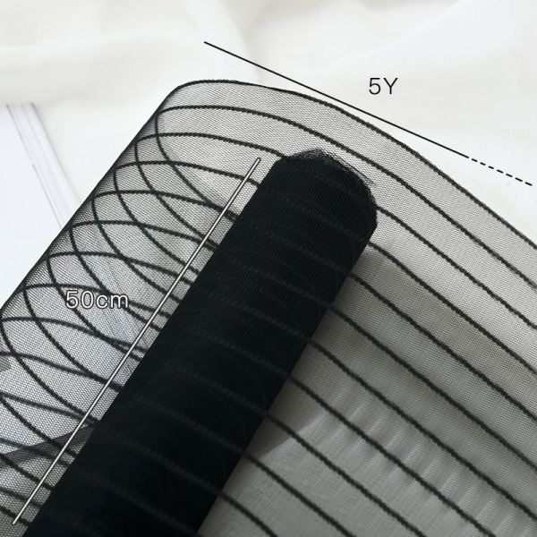 Florist Wrapping Packing Polyester Stripe Deco Mesh Roll 70-80gsm