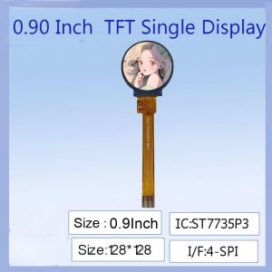 Quality 0.9-Inch TFT LCD Round Display | 128×128 Resolution, ST7735 Driver Chip, HD Sharp Image, Compact Design for Smart Wearables &amp; Mini Electronic Devices for sale