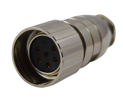 PA66 M23 Connector Male Straight Plug IP67 20A Waterproof Connector
