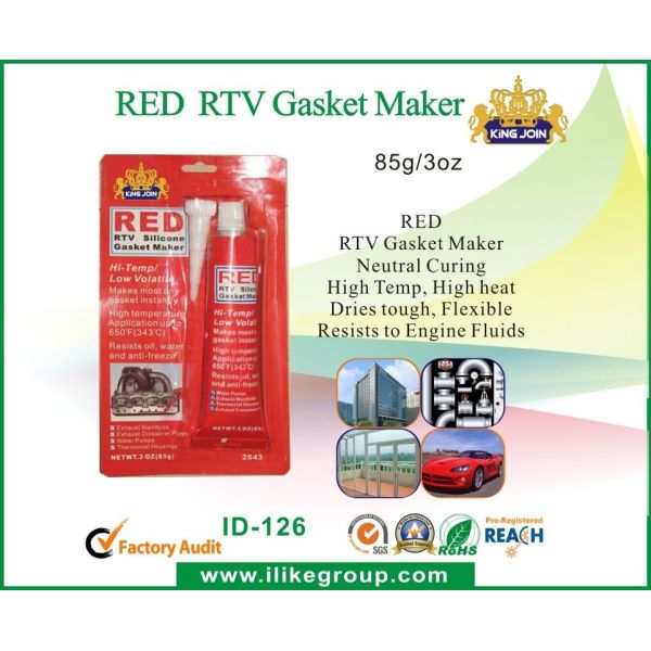Heat Resistant Red RTV Gasket Maker , Flexible Quick Drying Silicone Sealant