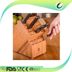 kitchen knife magnetic bamboo knife block