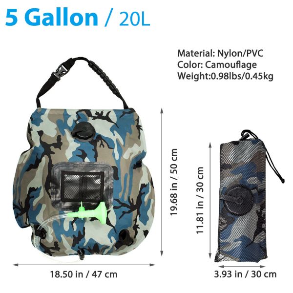 GEERTOP 20L Shower Bag Outdoor Camping Accessories