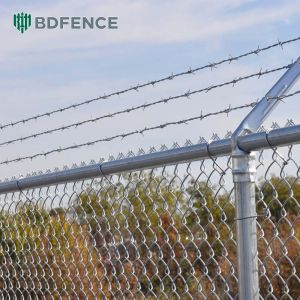 Galvanized Wire Chain Link Fence With High Tensile Metal Rolls 6 Feet Length Or