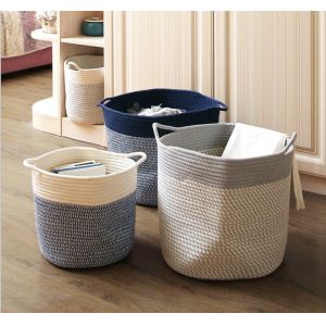 Decorative Custom Woven Cotton Rope Laundry Toys Candy Storage Fabric Container Wholesale Spa Gift Baskets Organizer