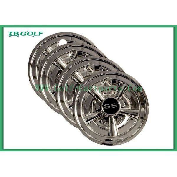 10 Spoke SS Golf Cart Wheel Covers Hub Caps 8 Inch W-8 For Club Car Ezgo