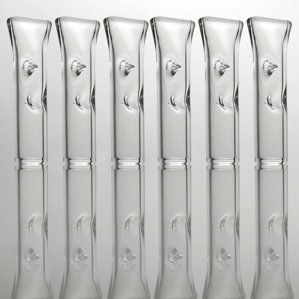 Pocket Size Glass Bongs Accessories 7mm Od Mini Glass Filter Tips Flat Mouth