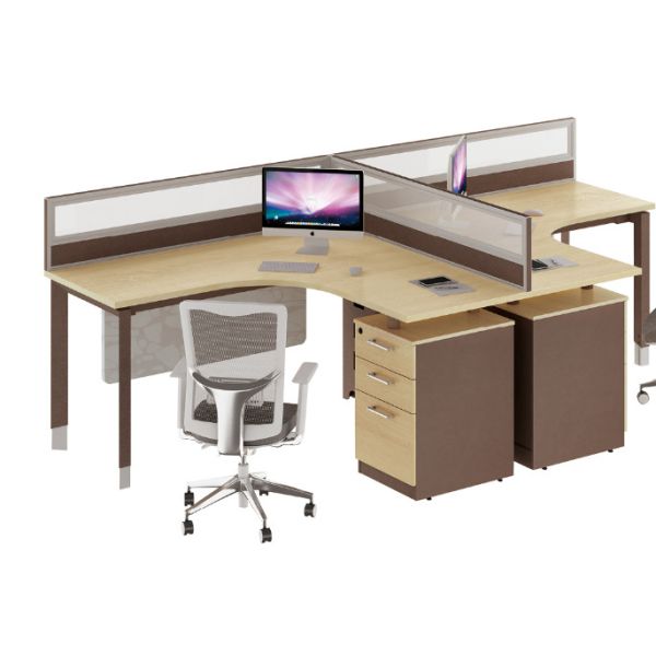 Buy modern 2 seater office panel desktop workstation table furniture at wholesale prices