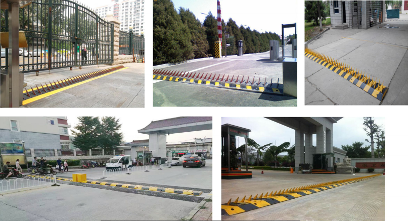 IP67 Waterproof Spiked Road Barrier Anti - Rust Paint For Checking Point