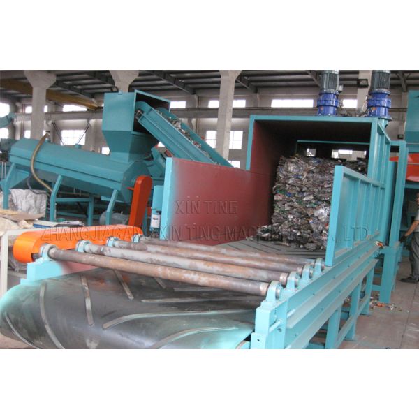 5.5kw Plastic Recycling Washing Line Horizontal / Vertical Type Baler Breaker Unpacking Machine
