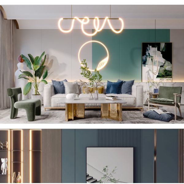 Interiors Homes 8mm Bamboo Charcoal Waterproof Fabric PVC Wall Panel