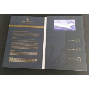 Rechargeable Battery Custom LCD Video Mailer , Greeting Card With Video Screen