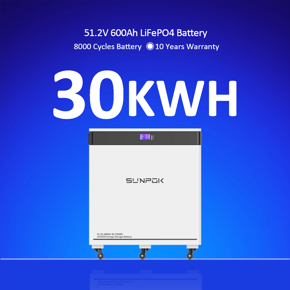 Solar Battery System 51.2v 600ah Lifepo4 Akku 48v Battery with Wheels 30kwh Lithium Battery