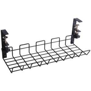 Non-folding Rack Carbon Steel Cable Tray Basket for Standing Desk in Office and