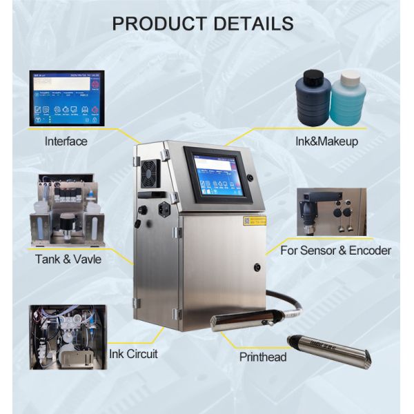 S610 Expiry Date And Batch Number Printing Machine , Leadjet Inkjet Printer For Plastic Bags
