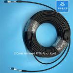 2 Cores SM Armored Patch Cord CPRI Patch Jumper Black LSZH 7.0mm DLC 70M