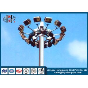 Quality 15m - 35m Conical Outdoor Flood Lighting Pole for Seaport Lighting Project for sale