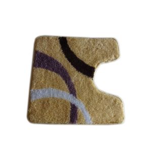 Strip Design Microfiber Bathroom Rug Sets 2pcs