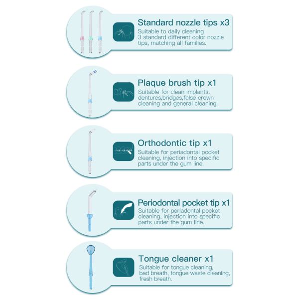 Combo Electric Toothbrush IPX4 Countertop Water Flosser Teeth Whitening 600ml