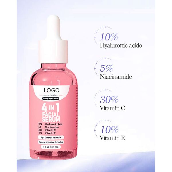 Buy 30ML Vitamin C Serum Hyaluronic Acid Collagen 4 In 1 Face Serum For Women at wholesale prices