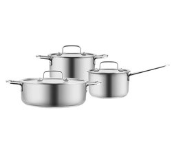Home Kitchen Stainless Steel Cookware Set 3pcs With Lid
