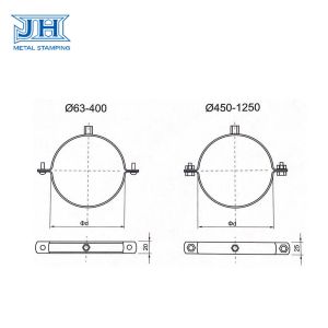 Galvanized Steel Pipe Clamps Assembly Parts Of Air Ventilation System