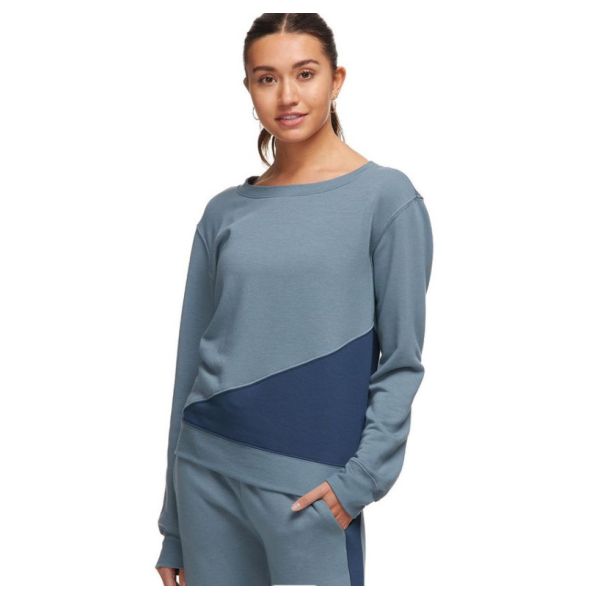 Buy Plain Triangle Color Block Women Pullover Sweatshirt 260gsm Plain Crew Neck Sweatshirt at wholesale prices