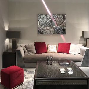 Solid Wood Chesterfield Sofa Set Leather 1.25x0.75m Luxury Living Room Furniture