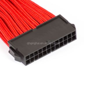 High Quality PSU Computer Cord Sleeved Cable Extensions 24pin interface cotton