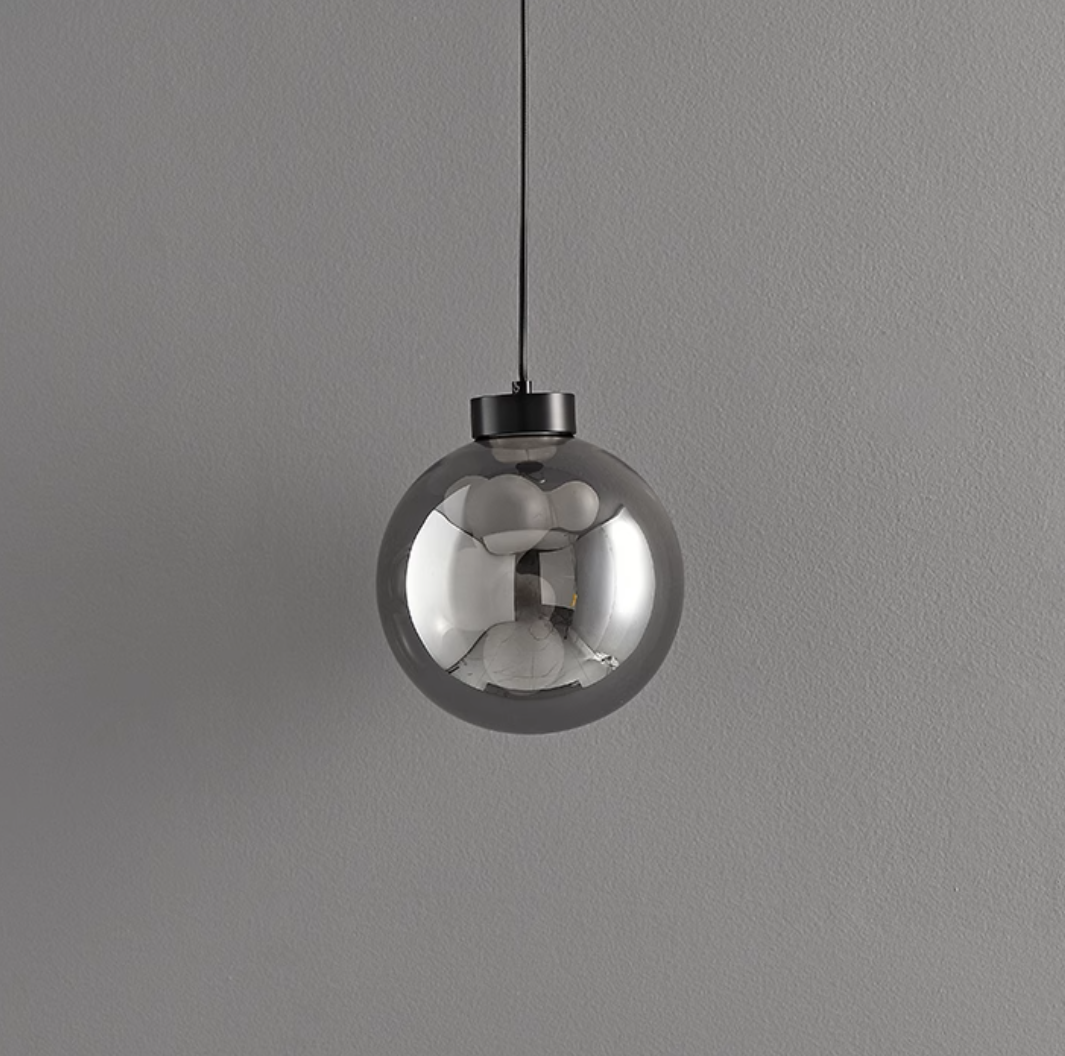 Italian minimalist bedroom bedside chandelier modern simple light luxury high-end glass bar restaurant entrance hanging line lamp