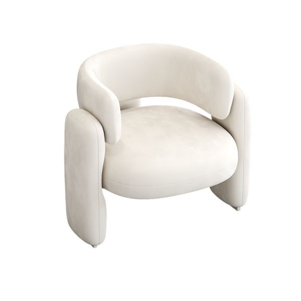 Durable N Folded Hotel Lobby Furniture Curved Single Leisure Chair