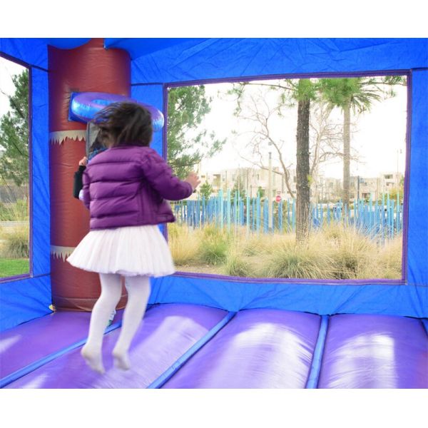 Colorful Inflatable Palm Tree Screamer Water Slide 0.55mm Plato PVC Material