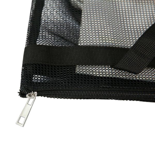 Summer Vacation Hand Mesh Raffia Tote Bags Waterproof With Zipper