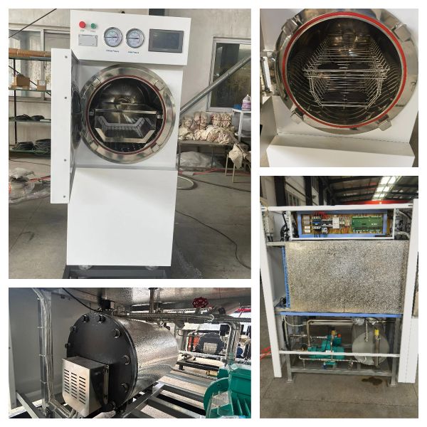 100L Electrical Door Fully Automatic Horizontal Autoclave with Air Compressor