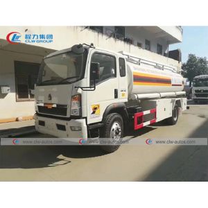 Howo 8m3 Gasoline Tanker Truck With Dispenser Refilling System