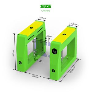 HCW Automatic Turnstile Gate with 600~750mm Passage Width 30~40 people/minute