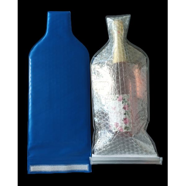 Bulk plastic pvc bubble beer chiller cooler skin bags liquor bottle protector bags