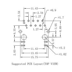 LPJ16220BENL THT RJ45 Modular Jack Power Over Ethernet IEEE802.3af
