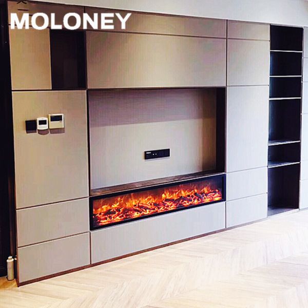 Buy 1.8m Built In Insert Firebox Wood Burning Electric Fireplace at wholesale prices