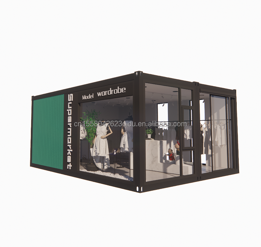 Collapsible Combination Living Wooden House for Shop Customized Color Steel Frame Galvanized Steel Bending 180g