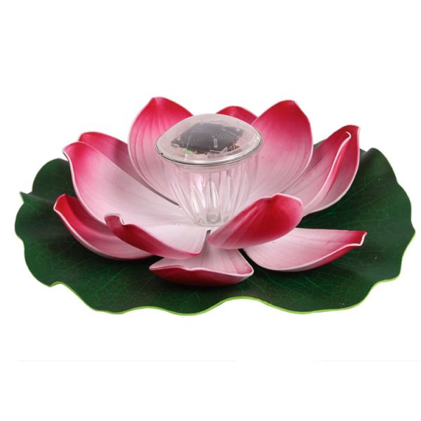 Solar energy lotus lamp colorful gradual outdoor pool pond artificial lake decorative lotus landscape lamp