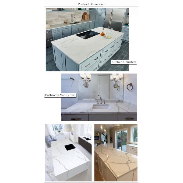 Residential Bathroom vanity top remodelling Customized engineering Quartz Stone Countertops