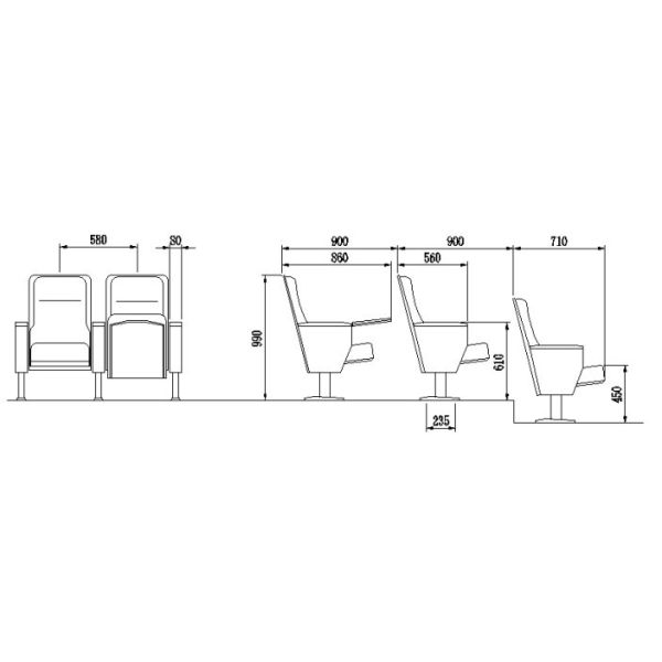 China High Quality Auditorium Chair, Theater Chair For Sale