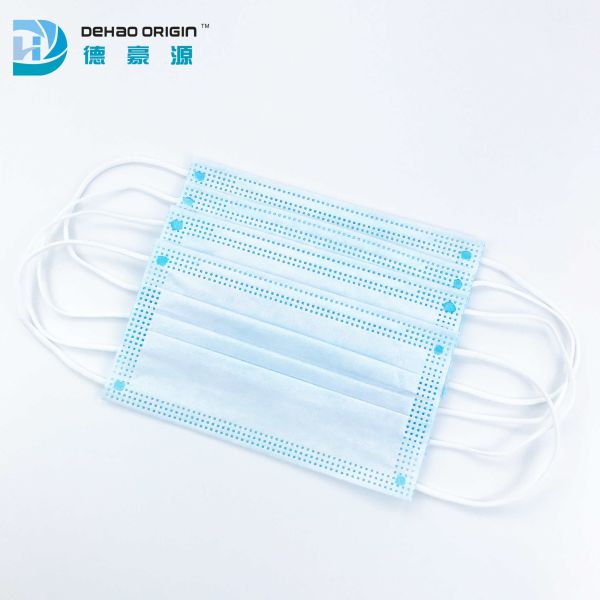 Buy Dustproof 3 Layers Blue Breathable Disposable Face Masks at wholesale prices